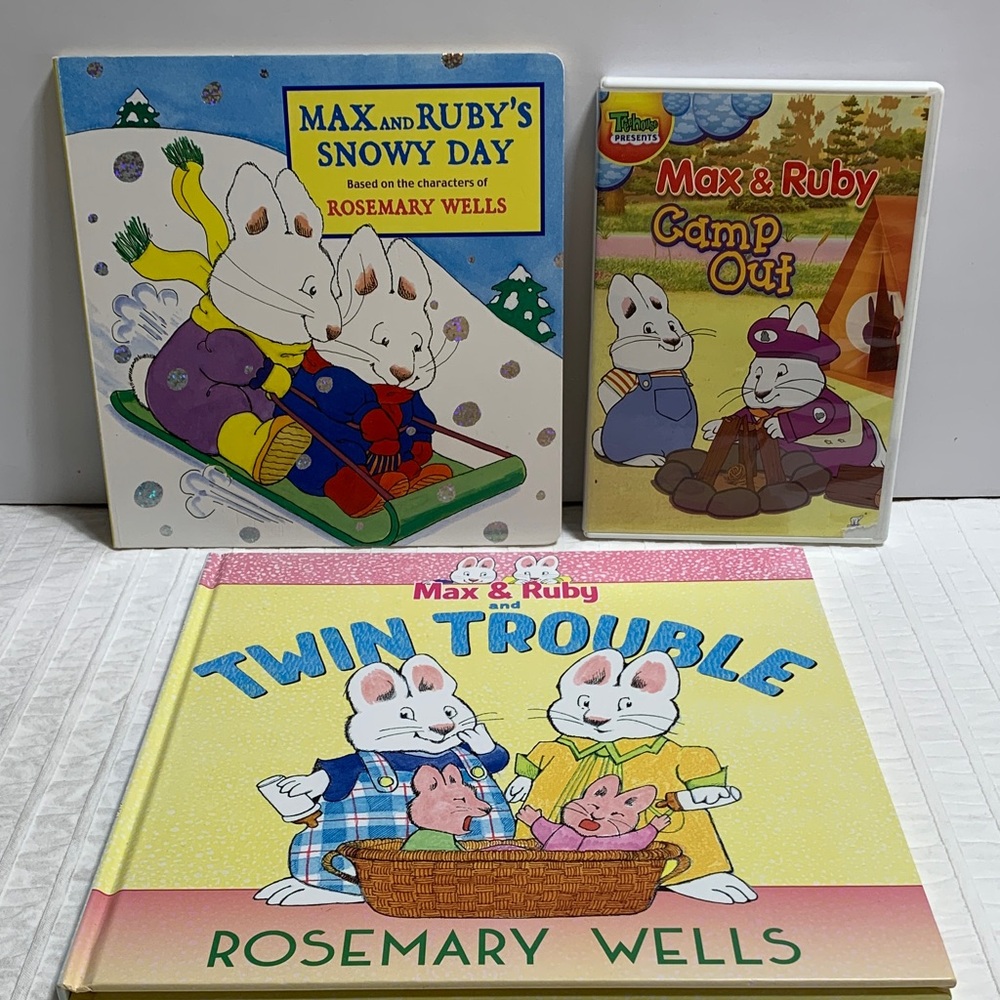 Max & Ruby Pack - Softcover and Board Books and Camp Out DVD by Treehouse